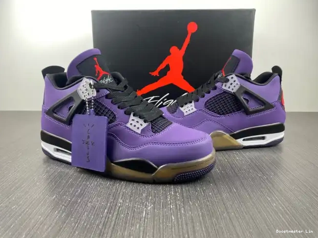 Bmlin shoes 4 (Friends Jordan and 766296 Travis Scott Retro LN4 Family) Purple 0623